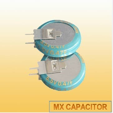 5_5V_0_1F_1_5F Coin type Gold Capacitor_Super Capacitor